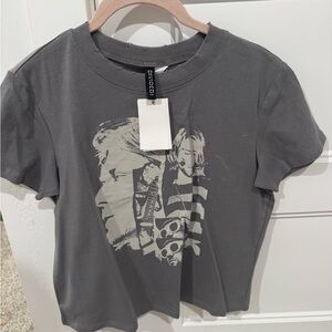 H&M Charcoal Graphic Tee